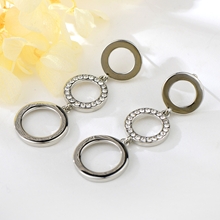 Show details for Classic White Dangle Earrings of Original Design