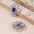 Picture of Pretty Cubic Zirconia Platinum Plated Big Stud Earrings