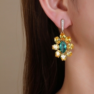 Picture of Distinctive Yellow Cubic Zirconia Dangle Earrings with Low MOQ
