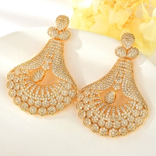 Show details for Bulk Gold Plated Big Dangle Earrings Exclusive Online