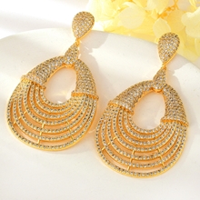 Show details for Distinctive White Big Dangle Earrings with Low MOQ
