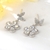 Picture of Cubic Zirconia Flower Dangle Earrings Best Price