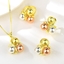 Show details for Fashion Big Multi-tone Plated 3 Piece Jewelry Set