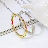 Picture of Distinctive Colorful Delicate Huggie Earrings with Low MOQ