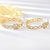 Picture of Famous Cubic Zirconia Gold Plated Big Hoop Earrings