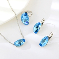 Show details for Good Swarovski Element Zinc Alloy 3 Piece Jewelry Set