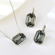 Show details for Zinc Alloy Black 2 Piece Jewelry Set with Full Guarantee
