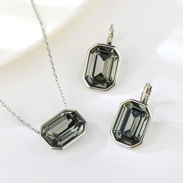 Picture of Zinc Alloy Black 2 Piece Jewelry Set with Full Guarantee