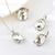 Picture of Hypoallergenic Platinum Plated White 3 Piece Jewelry Set with Easy Return