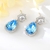 Picture of Big Blue Dangle Earrings with Beautiful Craftmanship