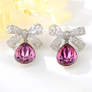 Show details for Good Cubic Zirconia Copper or Brass Dangle Earrings