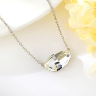 Show details for Buy Platinum Plated Copper or Brass Short Statement Necklace with Low Cost