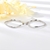Picture of Best Cubic Zirconia Platinum Plated Huggie Earrings