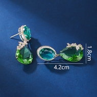 Picture of Fast Selling Green Gold Plated Dangle Earrings with No-Risk Return