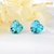 Picture of Big Platinum Plated Big Stud Earrings with Fast Delivery