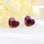 Picture of Love & Heart Purple Big Stud Earrings with Full Guarantee