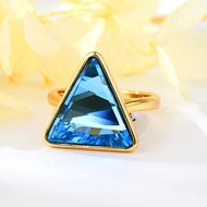 Show details for Sparkling Big Swarovski Element Fashion Ring