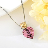 Show details for Love & Heart Small Pendant Necklace at Factory Price