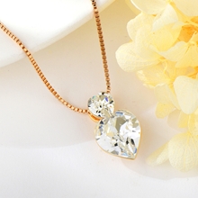 Show details for Designer Copper or Brass White Pendant Necklace with No-Risk Return