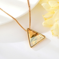 Show details for Geometric Swarovski Element Pendant Necklace in Exclusive Design