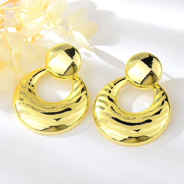 Picture of Charming Gold Plated Big Dangle Earrings with Easy Return