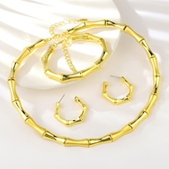 Show details for Recommended Gold Plated Dubai 3 Piece Jewelry Set from Top Designer