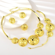 Show details for Brand New Gold Plated Big 4 Piece Jewelry Set with Full Guarantee