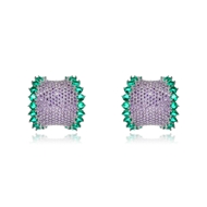 Picture of Top Cubic Zirconia Copper or Brass Big Stud Earrings