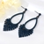 Picture of Big Gunmetal Plated Dangle Earrings with Full Guarantee