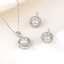 Show details for 925 Sterling Silver Platinum Plated 2 Piece Jewelry Set at Great Low Price