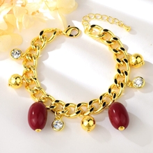 Show details for Hypoallergenic Gold Plated Zinc Alloy Fashion Bracelet with Easy Return