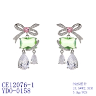 Picture of Designer Platinum Plated Irregular Dangle Earrings at Great Low Price