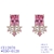Picture of Luxury Pink Huggie Earrings Online Only