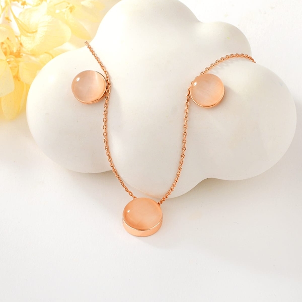 Picture of Unusual Geometric Rose Gold Plated 2 Piece Jewelry Set
