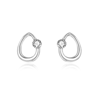 Picture of Work 999 Sterling Silver Small Hoop Earrings with Beautiful Craftmanship