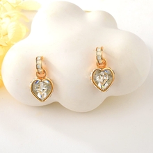 Show details for Hypoallergenic Rose Gold Plated Swarovski Element Dangle Earrings with Easy Return