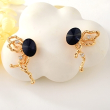 Show details for Low Cost Copper or Brass Swarovski Element Dangle Earrings for Female