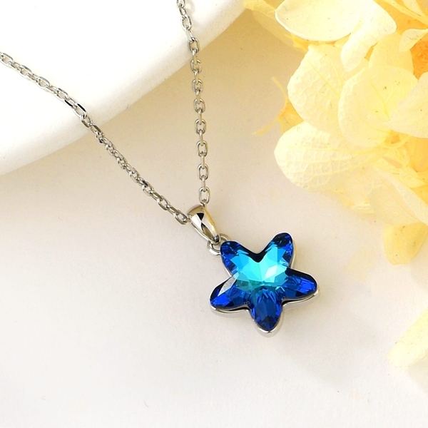 Picture of Good Quality Swarovski Element Platinum Plated Pendant Necklace
