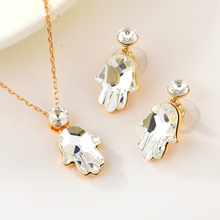 Show details for Unique Swarovski Element Irregular 2 Piece Jewelry Set