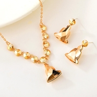 Show details for Latest Irregular Rose Gold Plated 2 Piece Jewelry Set