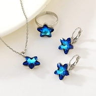 Show details for Bulk Platinum Plated Star 3 Piece Jewelry Set Wholesale Price