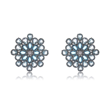 Show details for Shop Gunmetal Plated Cubic Zirconia Dangle Earrings with Wow Elements