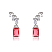 Show details for Party Platinum Plated Dangle Earrings of Original Design