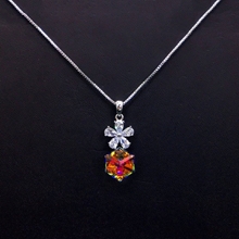 Show details for Eye-Catching Platinum Plated Flowers & Plants Pendant Necklace with Member Discount