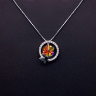 Show details for Fast Selling Platinum Plated Geometric Pendant Necklace Factory Direct Supply