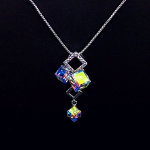 Show details for Copper or Brass Geometric Pendant Necklace with Low MOQ