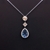 Picture of New Cubic Zirconia Platinum Plated Pendant Necklace