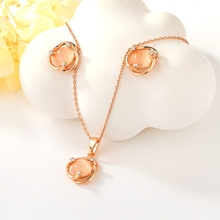 Show details for Zinc Alloy Rose Gold Plated 2 Piece Jewelry Set From Reliable Factory