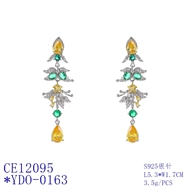 Picture of Luxury Yellow Dangle Earrings with Full Guarantee