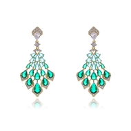 Picture of Luxury Green Dangle Earrings with 3~7 Day Delivery